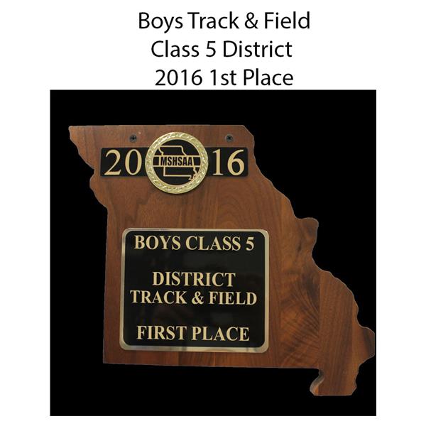 2016 Boys Track & Field Class 5 District 1st Place 